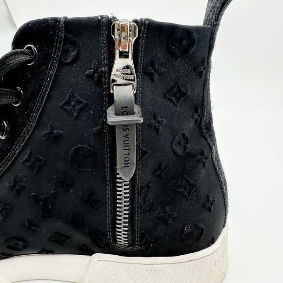 Louis Vuitton Monogram Hightop Stellar Black Sneaker Size 39, 9 - Picture 11 of 13